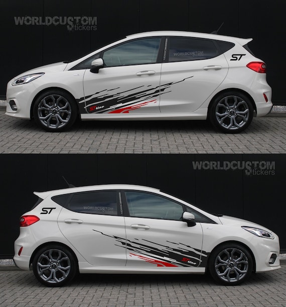 Abstract Graphic Stickers for Ford Fiesta ST Line Auto Tuning Sport Racing