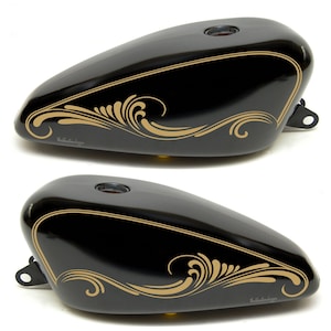 2 Arabeschi Worldcustom-Aufkleber kompatibel mit Harley Davidson Sportster 8 & 12 Liter