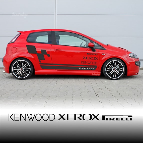 Fiat Grande Punto Stickers Complete graphics for Sport tuning technical sponsors