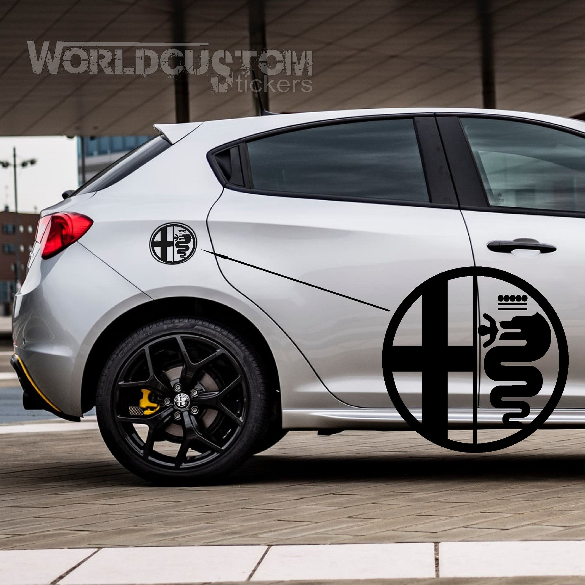 Stickers Decals for Alfa Romeo Giulietta fuel cover Auto tuning Sport