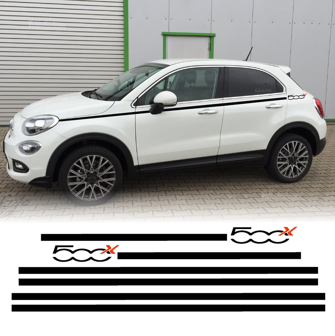 Klebestreifen Aufkleber Fiat 500 X obere Seitenstreifen für Autotuning  Sporttüren - .de