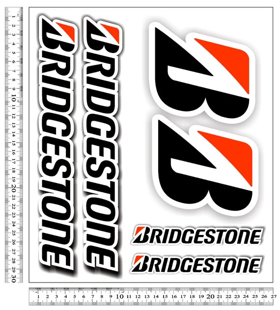 Stickers Stickers Bridgestone Motorcycle Fairings Technical decals Honda Kawasaki Yamaha Suzuki tank fender decals
