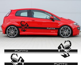 Adesivi Stickers Fiat Grande Punto Fasce laterali scorpione Auto Tuning Sport