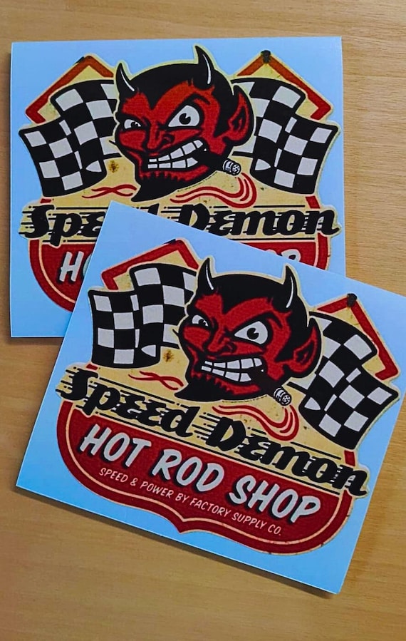 3 Vintage Stickers Helmet Motorcycle Custom Car Auto Tuning Quality