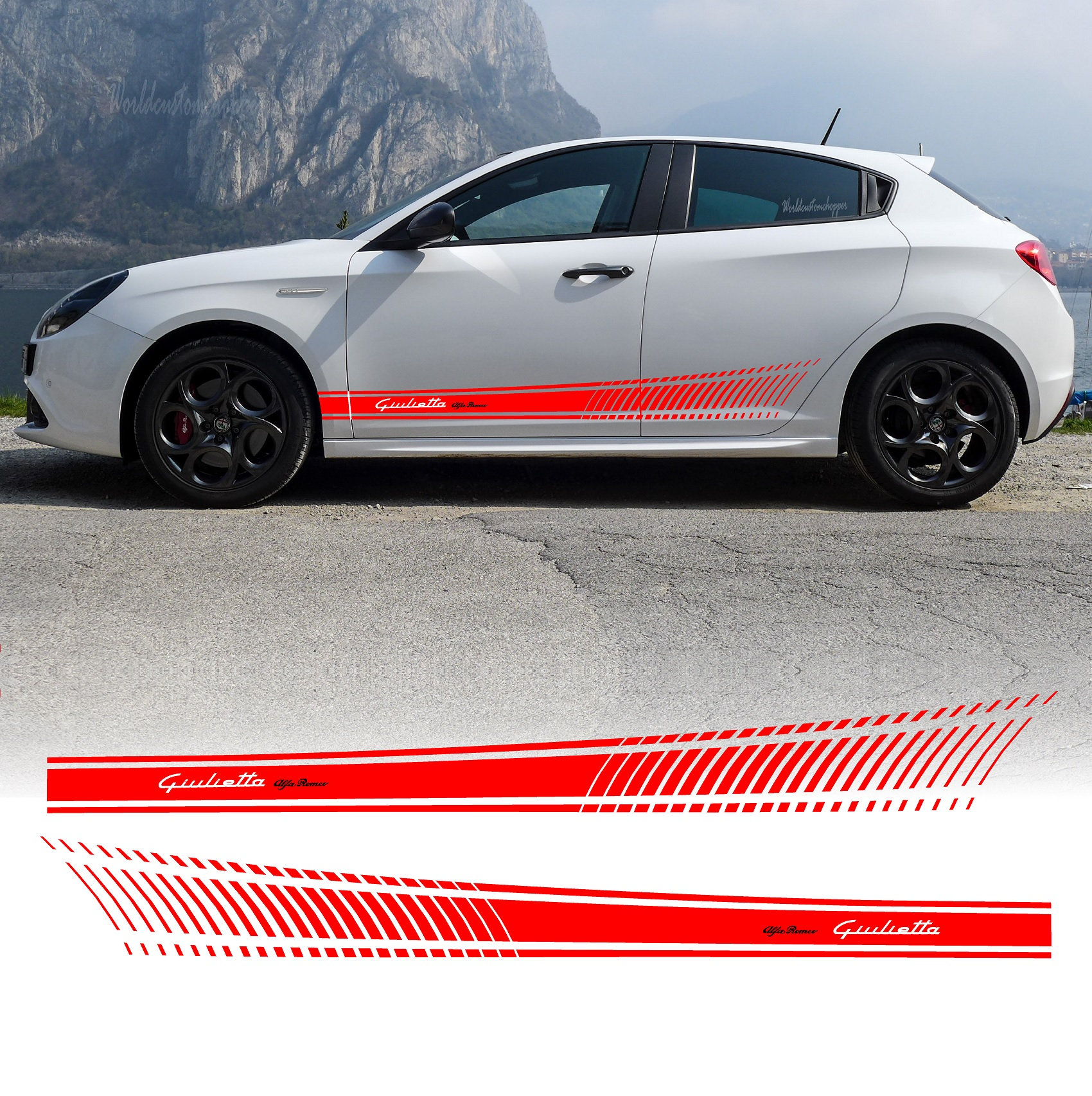 Adhesive Strips Stickers Alfa Romeo Giulietta Under Side Doors Auto Tuning  Sport -  Hong Kong