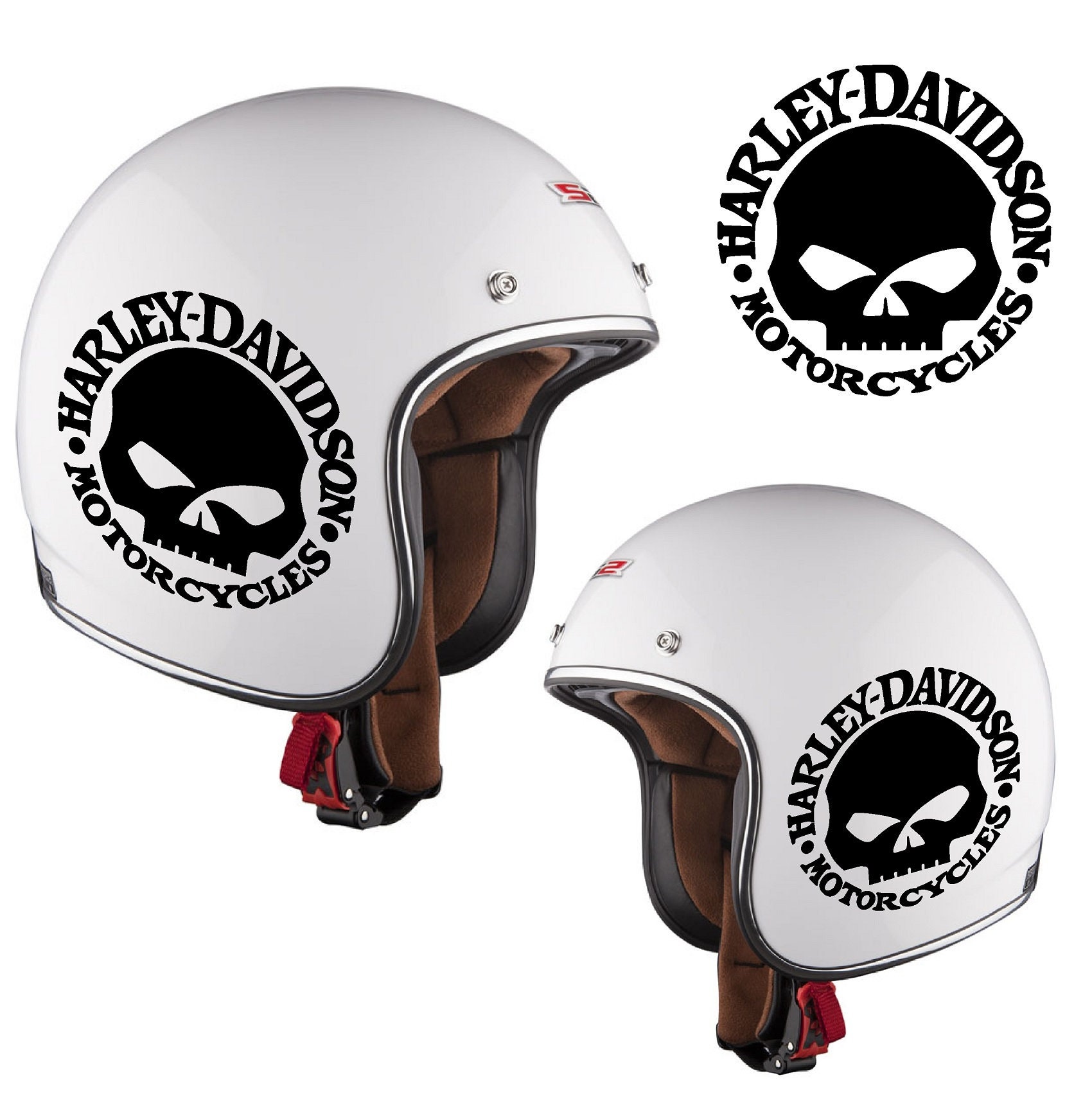 Stickers Skull Harley Davidson for Bandit motorcycle custom chopper helmet