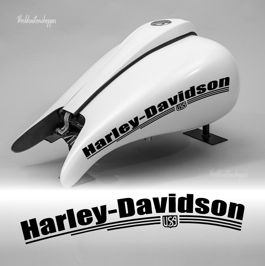 2 Worldcustom Custom Motorcycle Tank Stickers Compatible With Harley ...