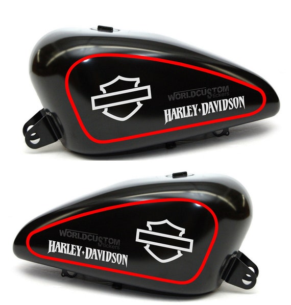 Harley Davidson custom motorcycle tank stickers