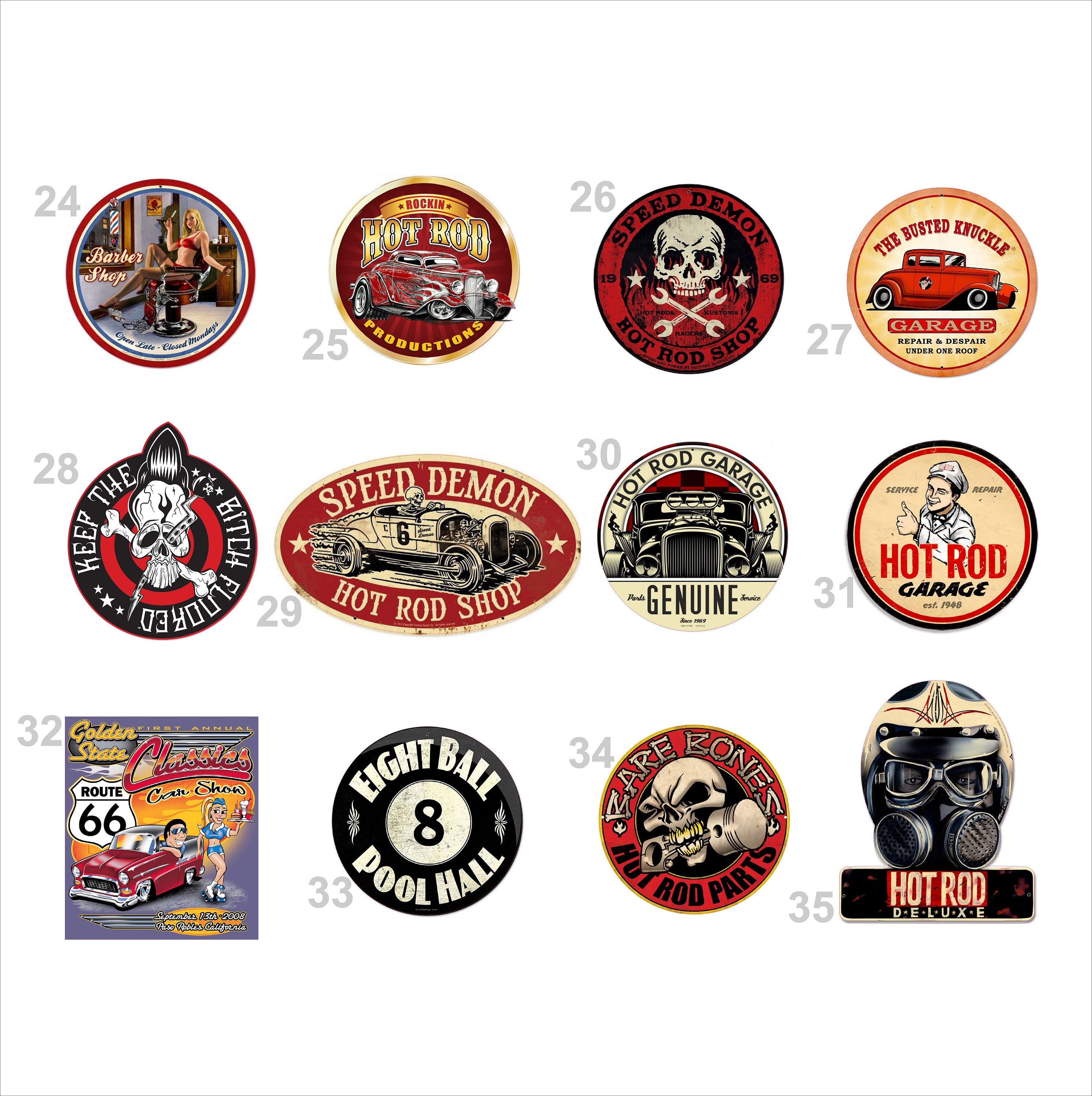 Vintage stickers for cars, motorcycles, vespa helmets
