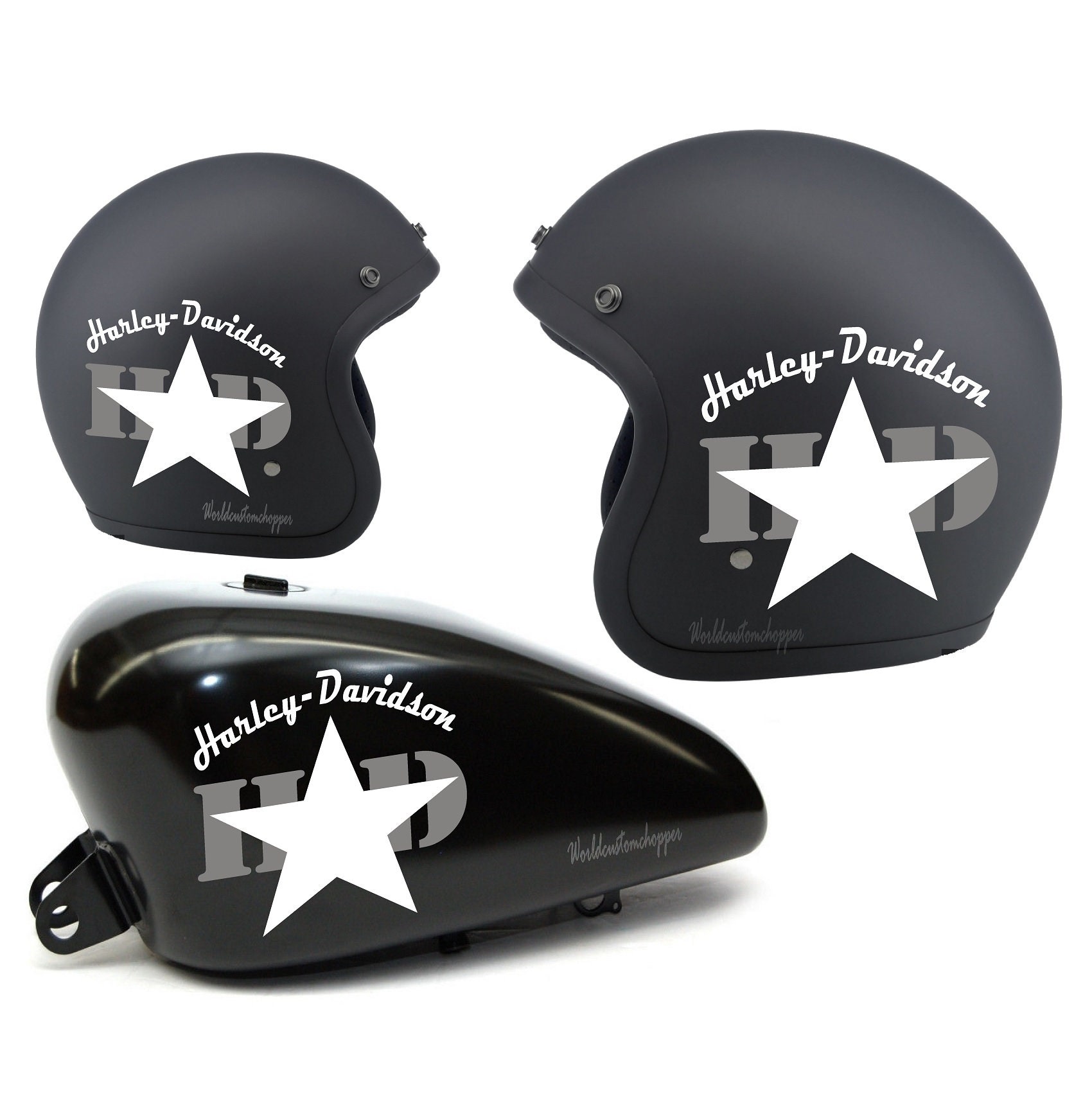 Harley Davidson Helm Aufkleber Bandit Stella Slim Moto Custom