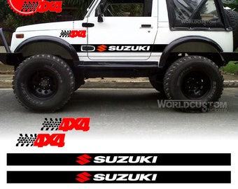 Stickers Side Bands Car Off-Road Compatible with Santana Samurai + 2 4 x 4 Free