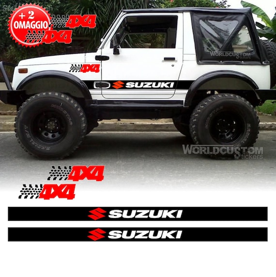 Off-road car side stripe stickers compatible with Santana Samurai + 2 4 x 4 for free