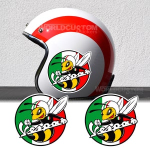 Pegatinas para Casco Vespa Piaggio, Moto de Carretera Scooter Ape
