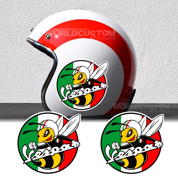 Stickers for Vespa Piaggio Helmet, Road Motorcycle Scooter Ape