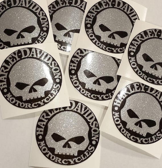 2 Stickers Stickers petrol cap Skull compatible with Harley Davidson