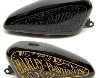 Harley Davidson Aufkleber für Arabesco Custom Biker Motorrad Tank