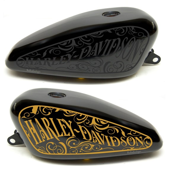 Pegatinas Harley Davidson para depósito de moto custom Biker Arabesque -   España