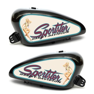 Vintage Tank Graphics Decal Stickers Compatible with Sportster Custom Motorcycles