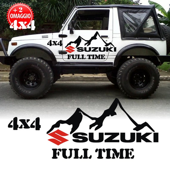 2 Kit de Pegatinas Etiqueta Stickers Todoterreno Suzuki Samurai Off Road 4X4