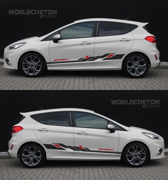 Stickers Stickers Square Bands for Ford Fiesta ST Line Sport Auto Tuning Sport Racing