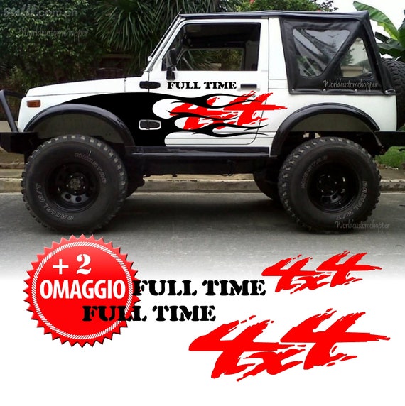 Off-road Stickers Suzuki Samurai Santana Flam decal graphics plus 2 Full Time Freebies