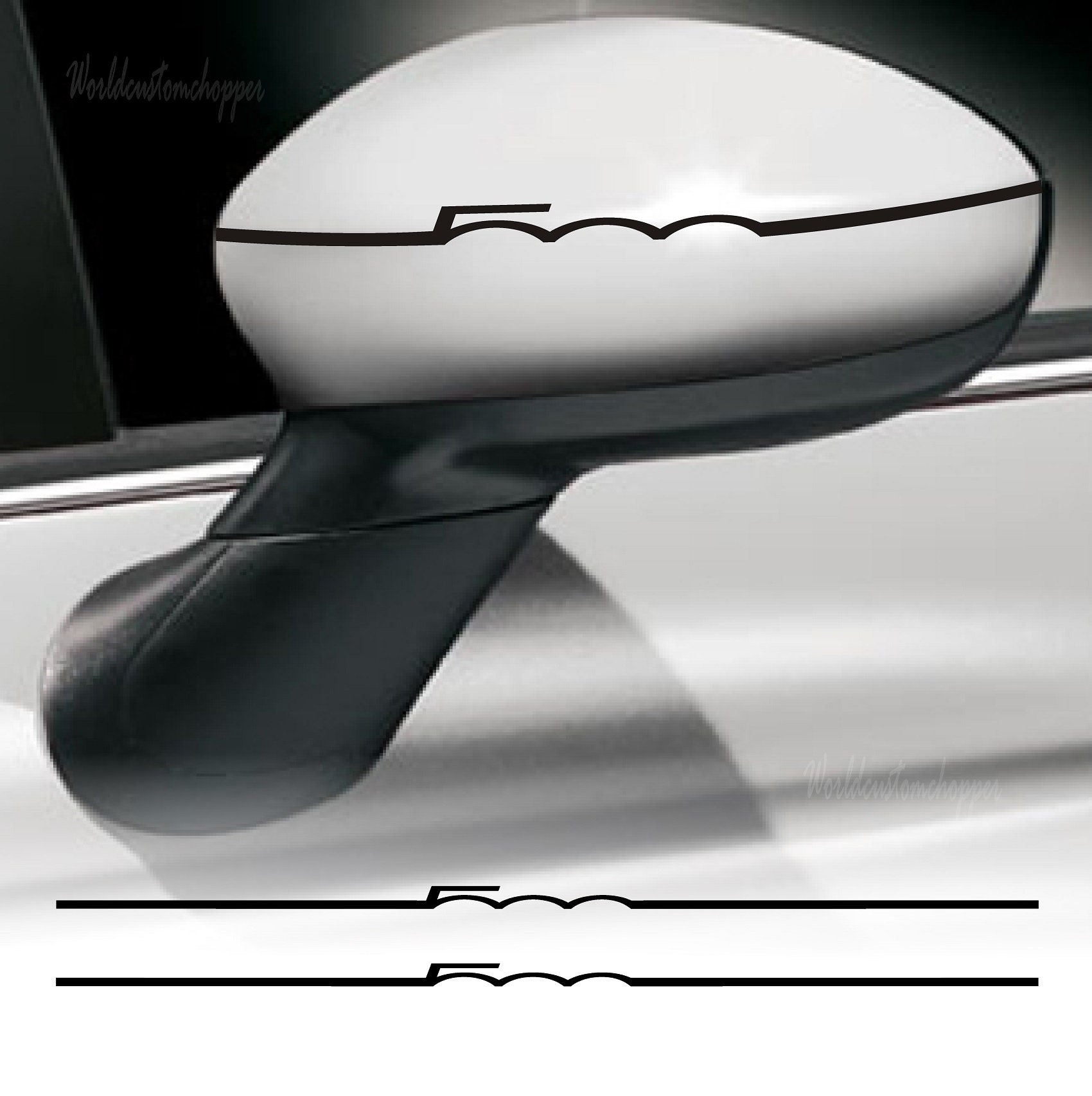 Abarth & Fiat 500 Replacement Mirror Caps