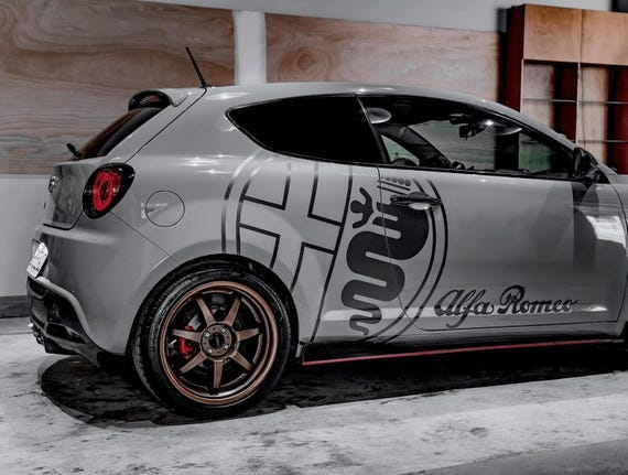 Worldcustom Side Decal Graphic Kit Compatible with Alfa Romeo Giulietta Mito Auto Tuning