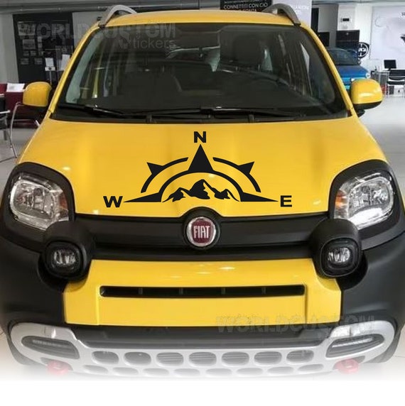 Stickers for Fiat Panda Cross 4x4 Off Road Stella de Venti from the front bonnet