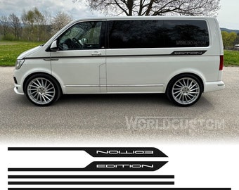 Side stripe stickers Edition compatible with Volkswagen T6 TDI Multivan