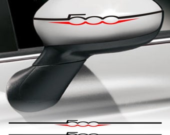 thumbnail image 2 of 2x Mirror Strips For Fiat 500 Racing – 35cm X 1.2cm Decal Sticker, Made In France FA121 2 of 4