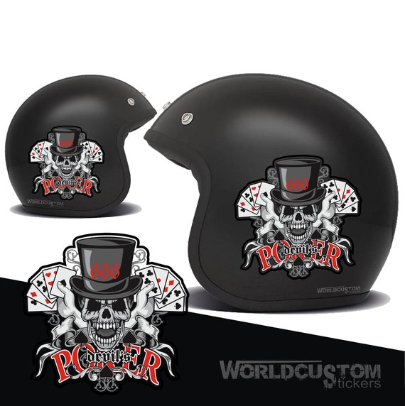 Bandit Poker Denil's Moto Custom helmet stickers