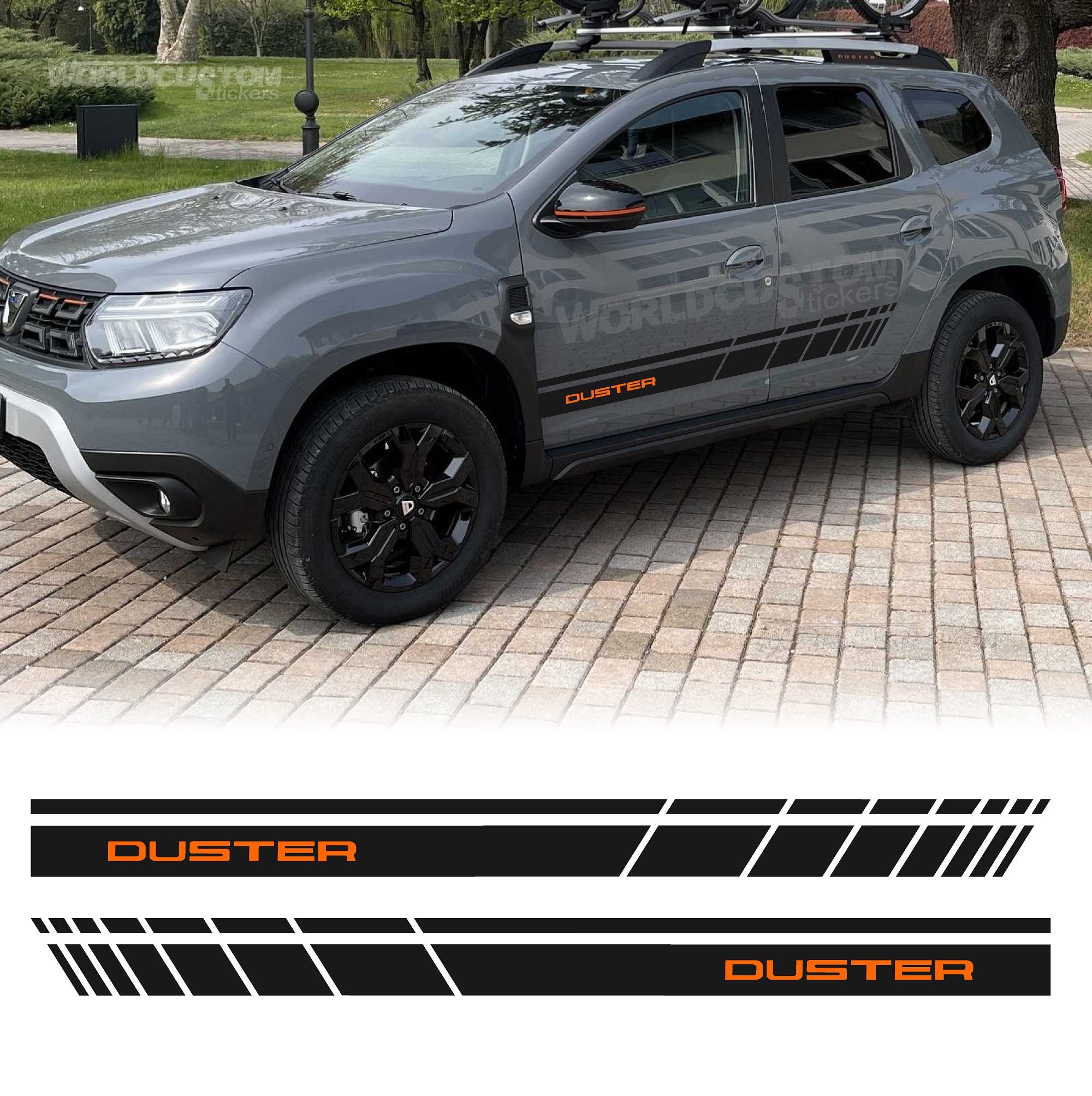 Side Stripes Stickers Dacia Duster 2022 Auto Tuning Sport Racing 