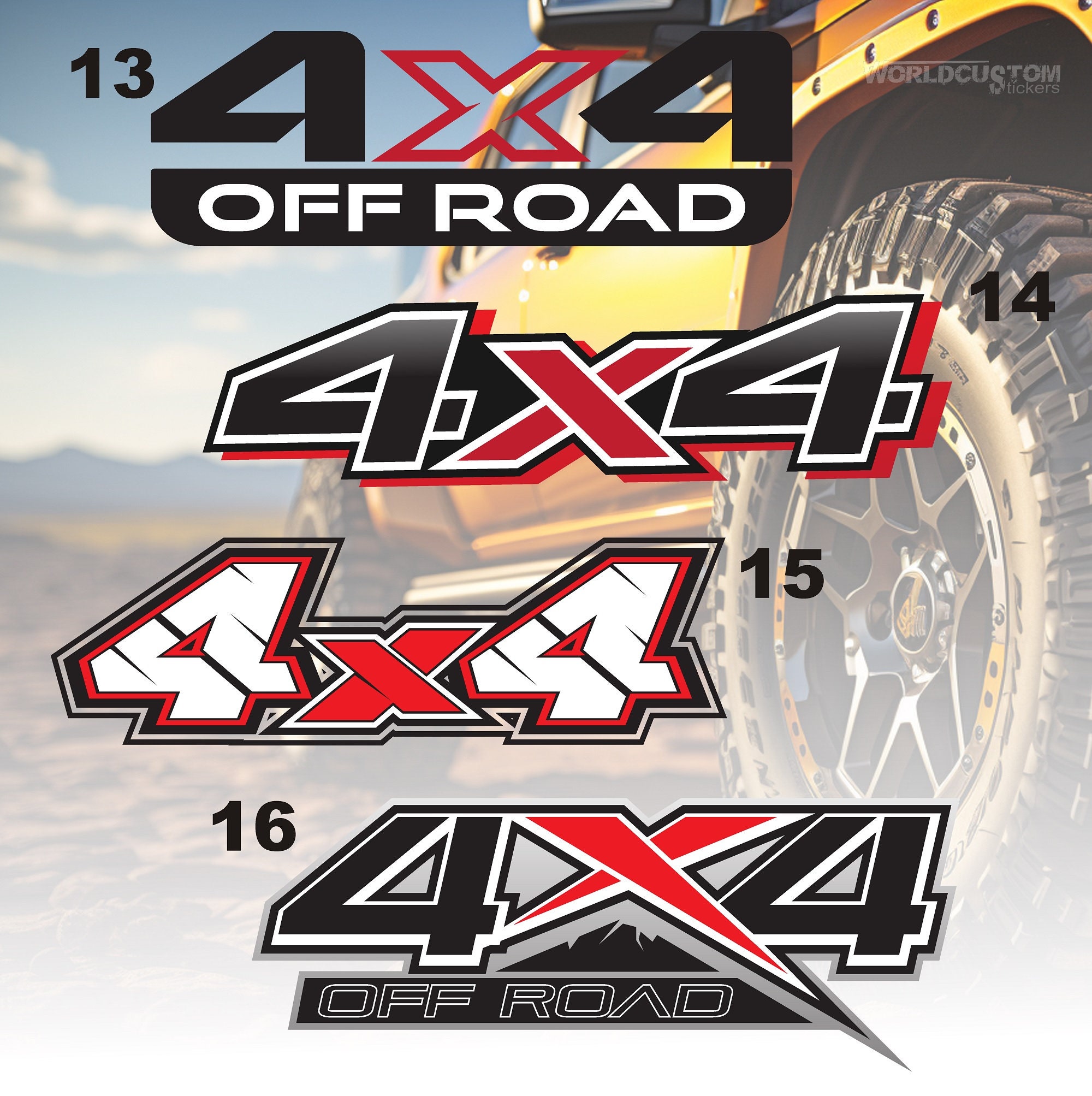 Sticker logo 4x4 suv ref 63 - LOGOS 4X4 - off-road-stickers