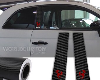Stickers for Fiat 500 Abarth in Carbon 3D Auto Tuning Sport Abarth