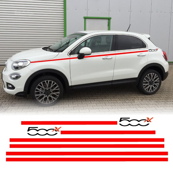 Fasce adesive Stickers Fiat 500 X strisce laterali superiori per