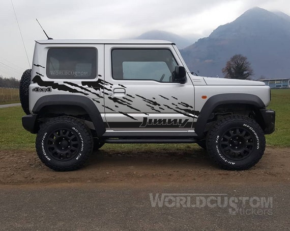 Abstract graphics stickers in kit for Suzuki Jimny Pro 4wd off-road model