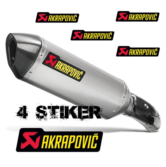 Akrapovic exhaust stickers for heat-resistant motorcycle exhaust terminals