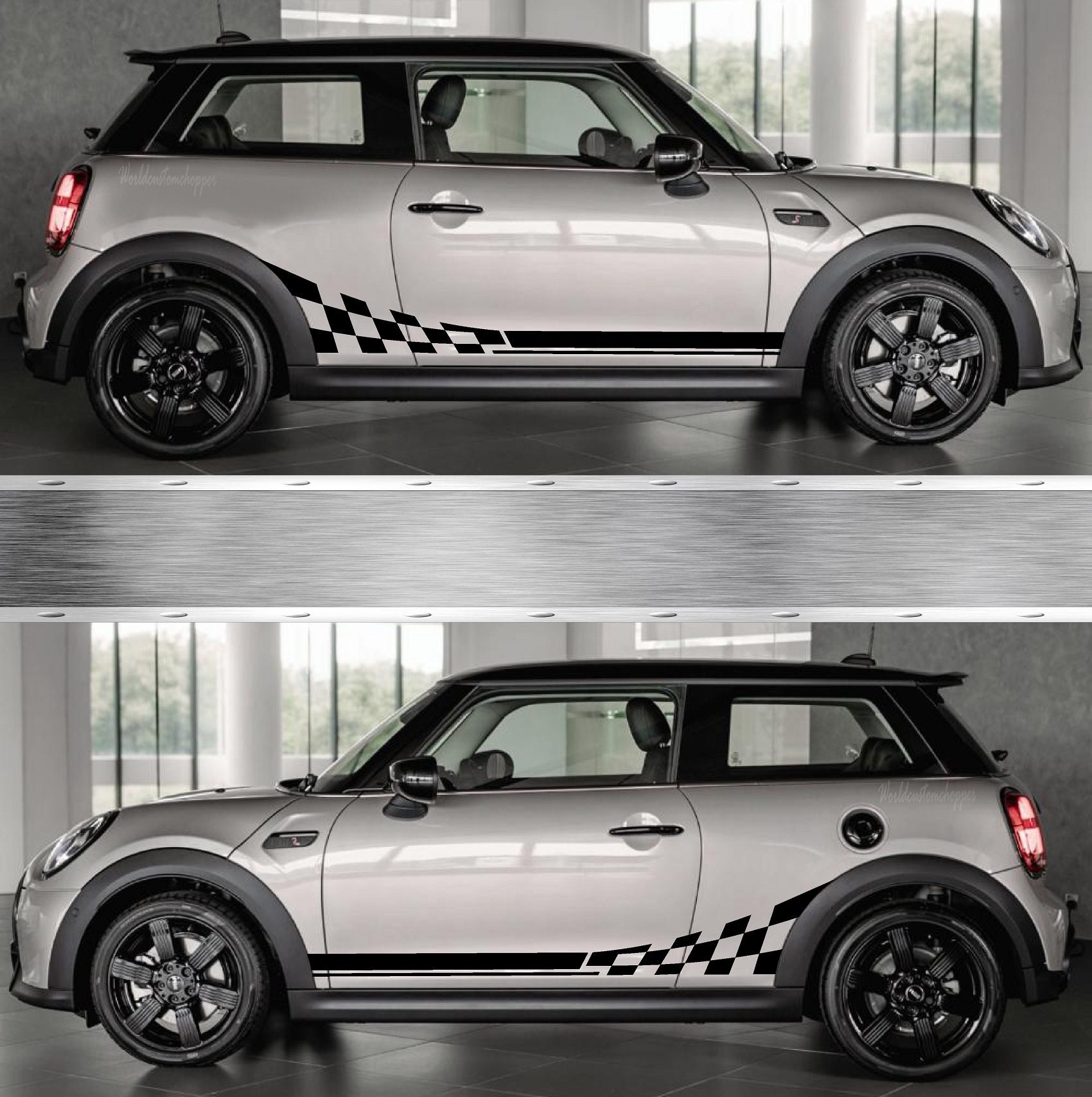 Mini alle Modelle & Baujahre R53 Seitenstreifen Aufkleber Dekor