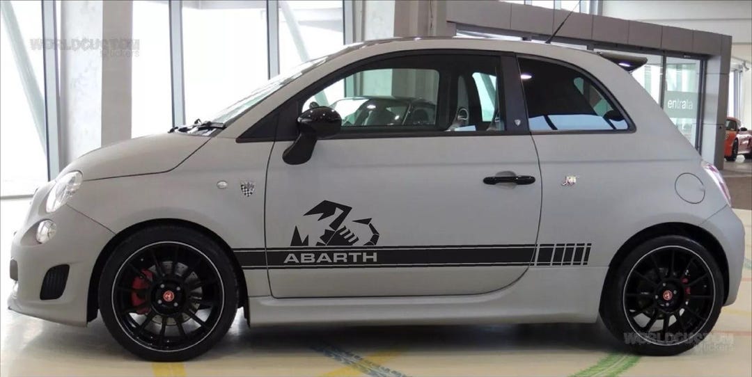 アバルトabarth ガレージサイン　おまけ付き アバルト（ABARTH） 1/43 595ミニチュアモデル(ROSSO CORSA) by BBR