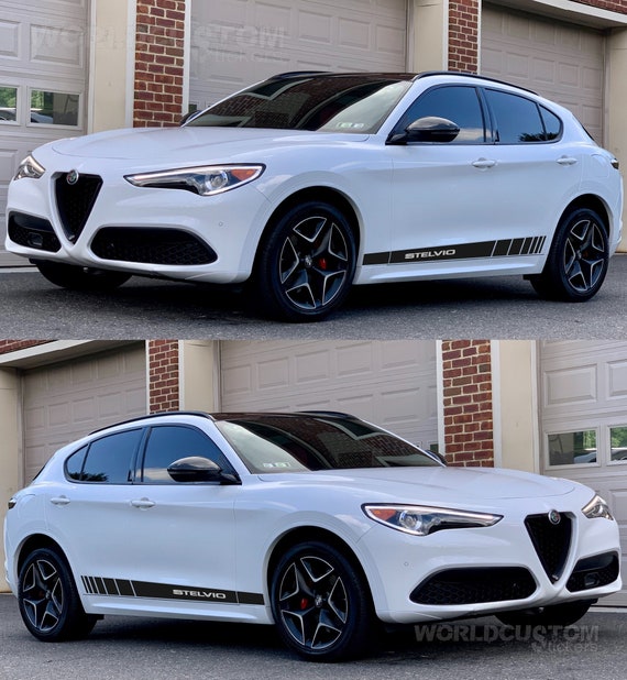 Side stripe stickers compatible with Alfa Romeo Stelvio Auto tuning Sport