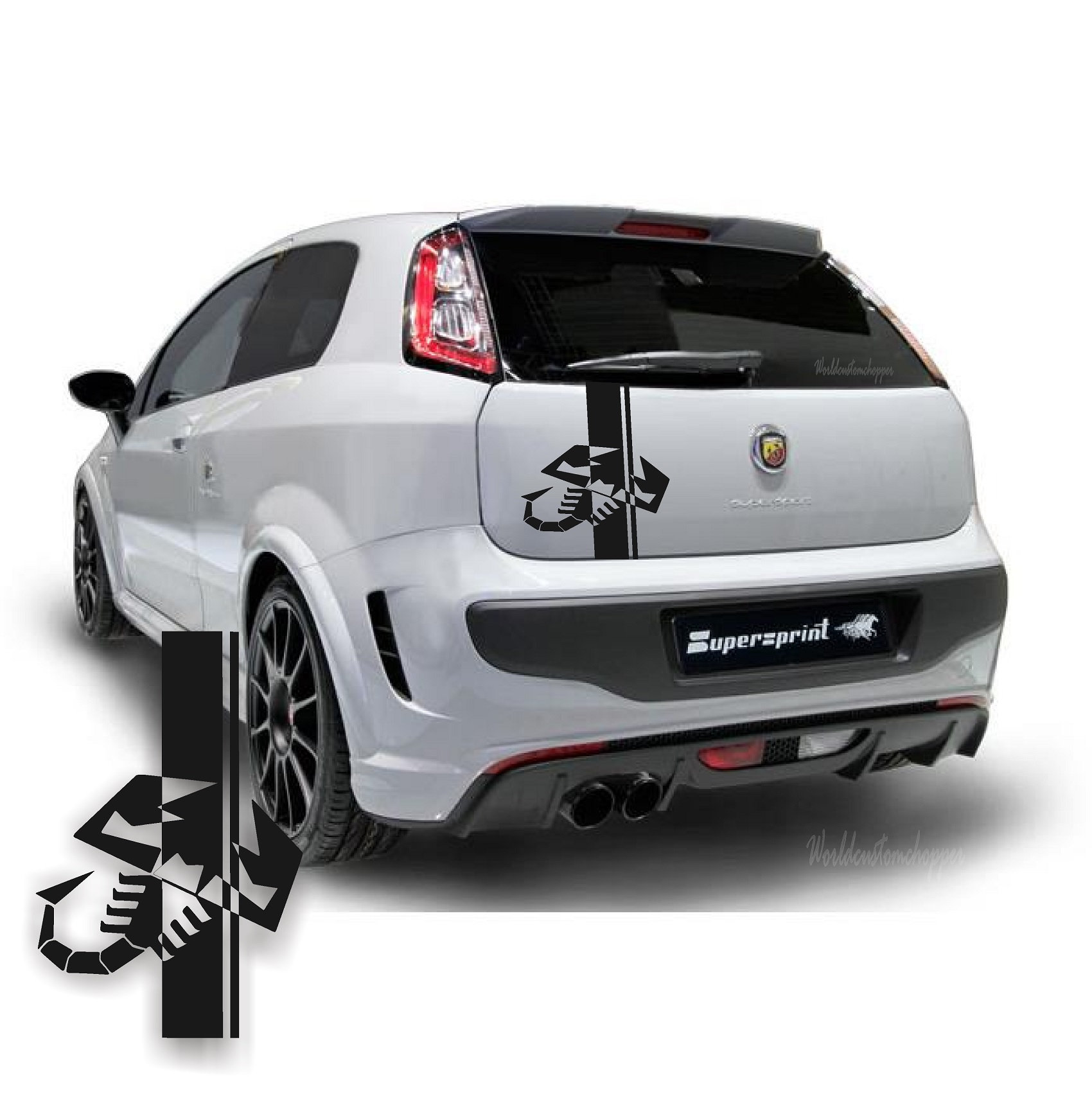 Stickers Stickers Fiat Grande Punto Band Scorpion Trunk Auto Tuning Sport