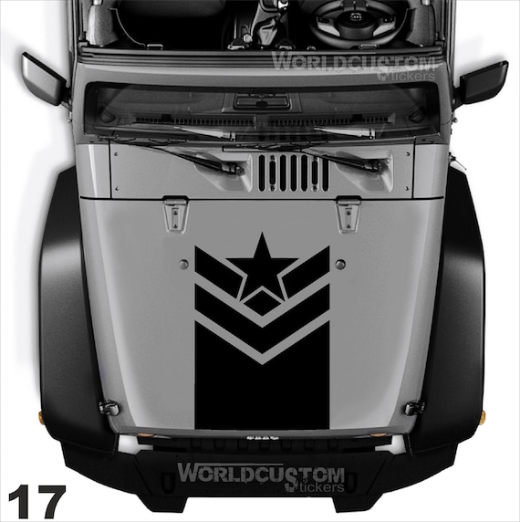Stickers Hood Stickers for all models Off-Road 4x4 Off Road Suzuki Nissan Jeep Land Rover etc. Over 40 Models to choose from