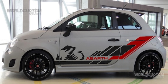 Stickers Stickers Kit Racing for Fiat 500 Abarth + Scorpion Auto tuning Sport