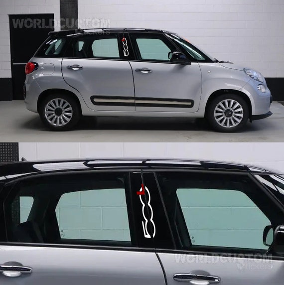 Stickers for Fiat 500 L Auto Tuning Sport rear pillars