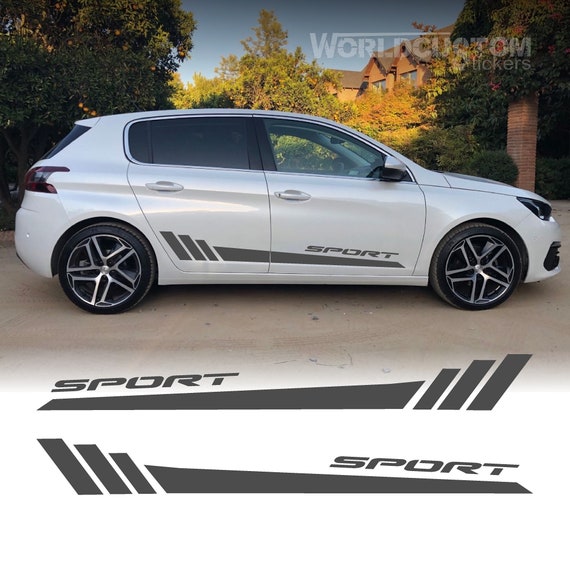 Sports Side Stripes Stickers for PEUGEOT 308 Feline Auto Tuning