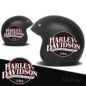 2 autocollants pour casque de moto personnalisés Bandit compatibles pour Harley Davidson
