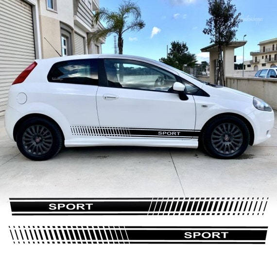 Fiat Grande Punto Side Sports Bands Auto Tuning Abarth Stickers