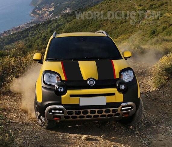 Stickers Stickers Front and rear hood bands for Fiat Panda Cross 4x4 Off Road
