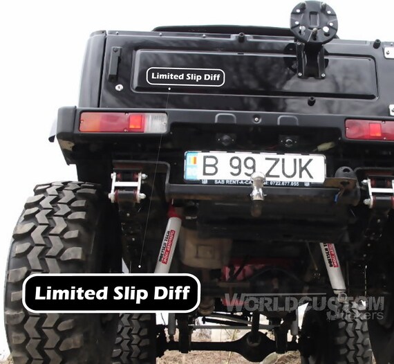 Limited Slip Diff Stickers for all 4x4 Off Road models