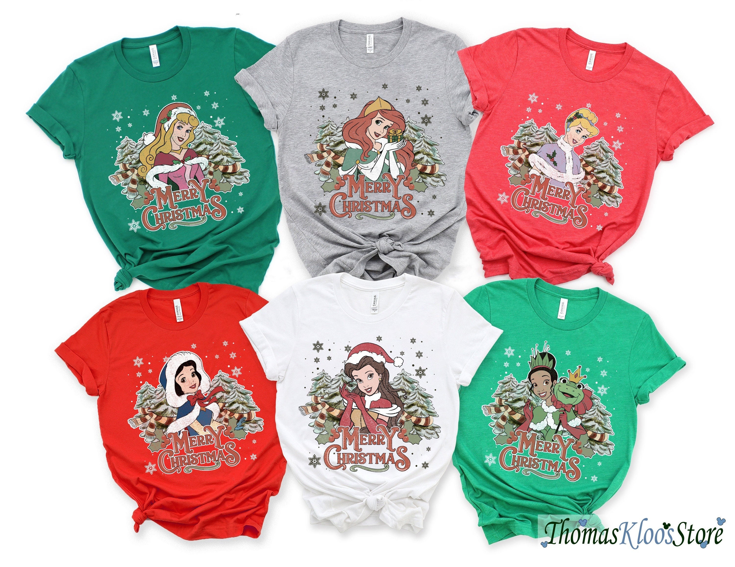 Discover Retro Princess Christmas Disney Shirt